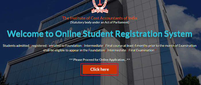 CMA Students online registration