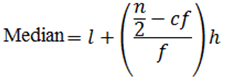 CBSE Class 10 Maths Formulas for grouped Median