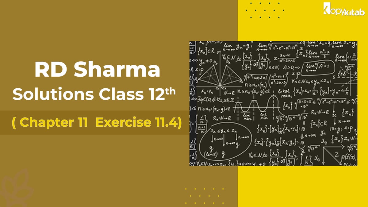 RD Sharma Solutions Class 12 Maths Chapter 11 Exercise 11.4