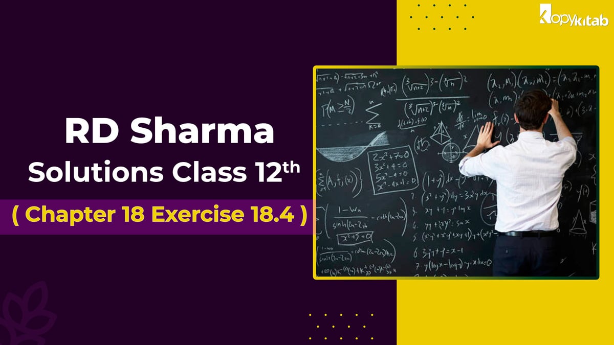 RD Sharma Solutions Class 12 Maths Chapter 18 Exercise 18.4: