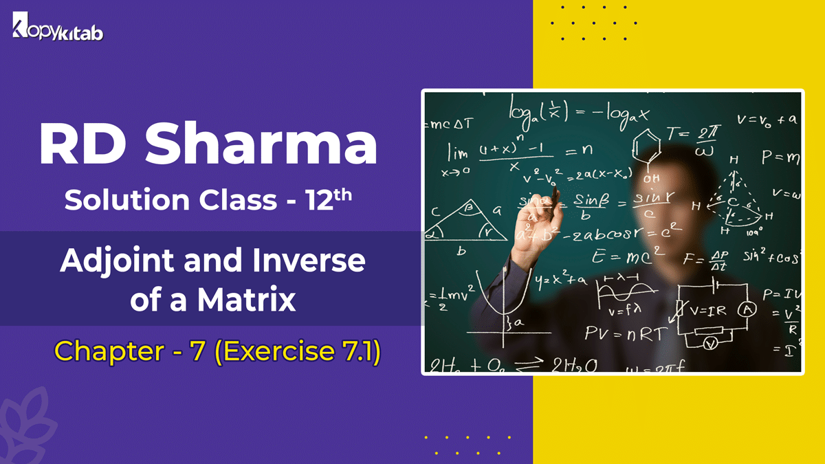 RD Sharma Solutions Class 12 Maths Chapter 7 Exercise 7.1