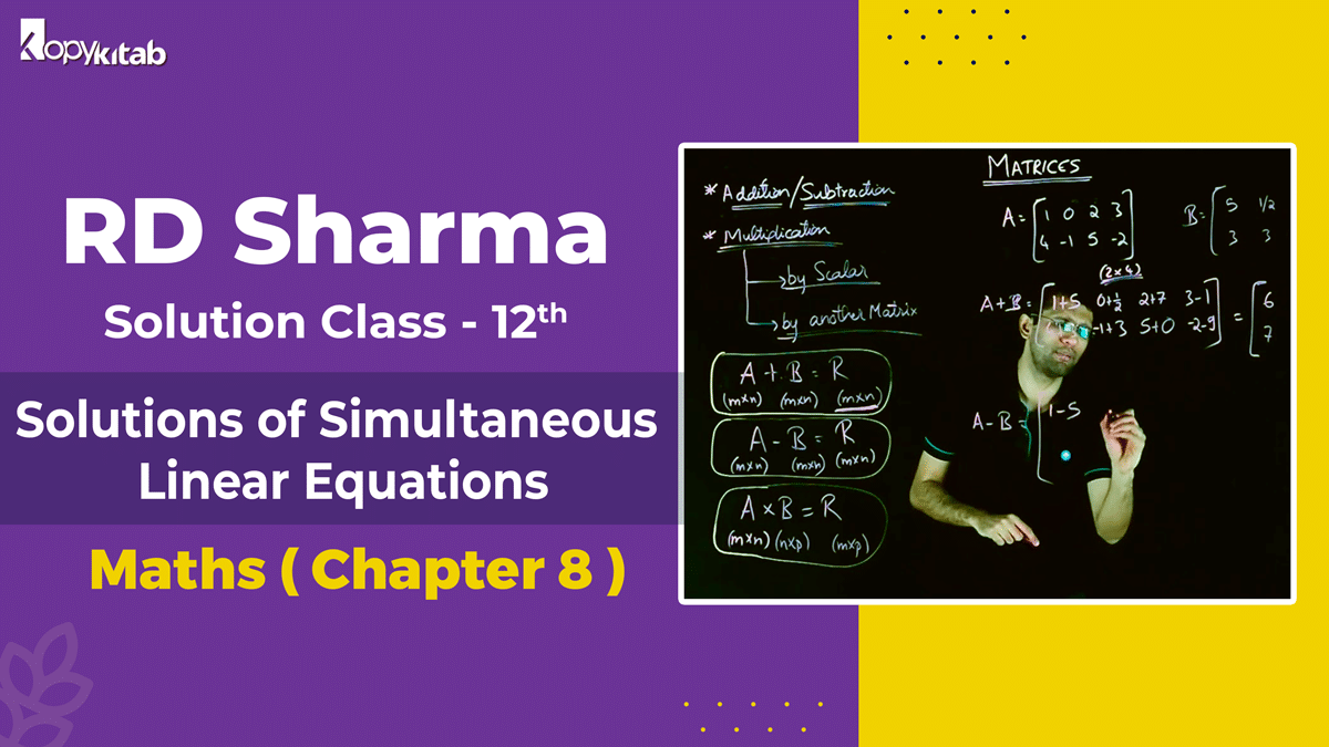 RD Sharma Solutions Class 12 Maths Chapter 8