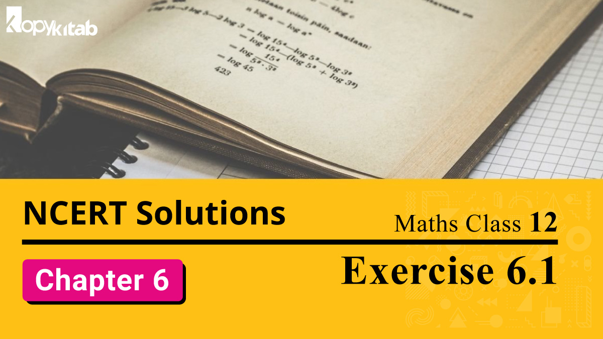 NCERT Solutions Class 12 Maths Chapter 6 Exercise 6.1